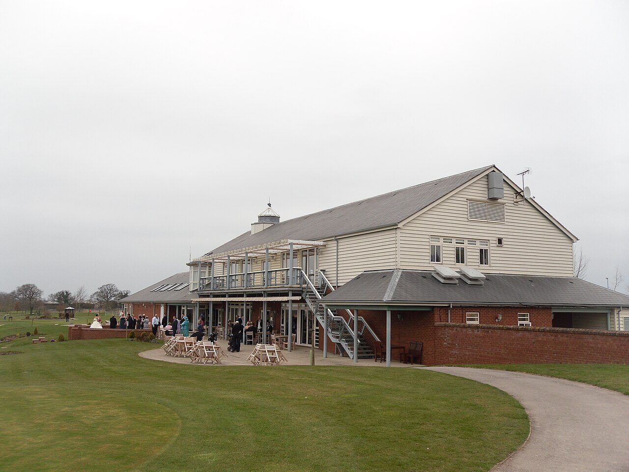 The Wychwood Park clubhouse with its balcony overlooking the golf course